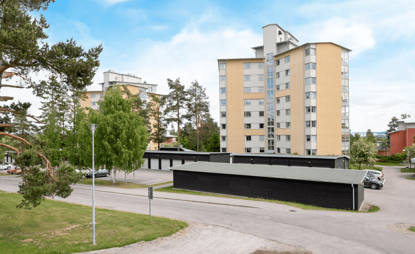 Huset där objektet finns i Haga. Bildkälla: Mäklarhuset Sundsvall