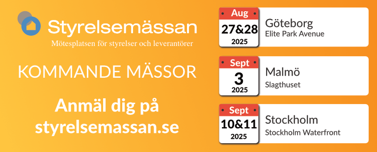 Kommande mässor Styrelsemässan höst 2025 Göteborg Malmö Stockholm