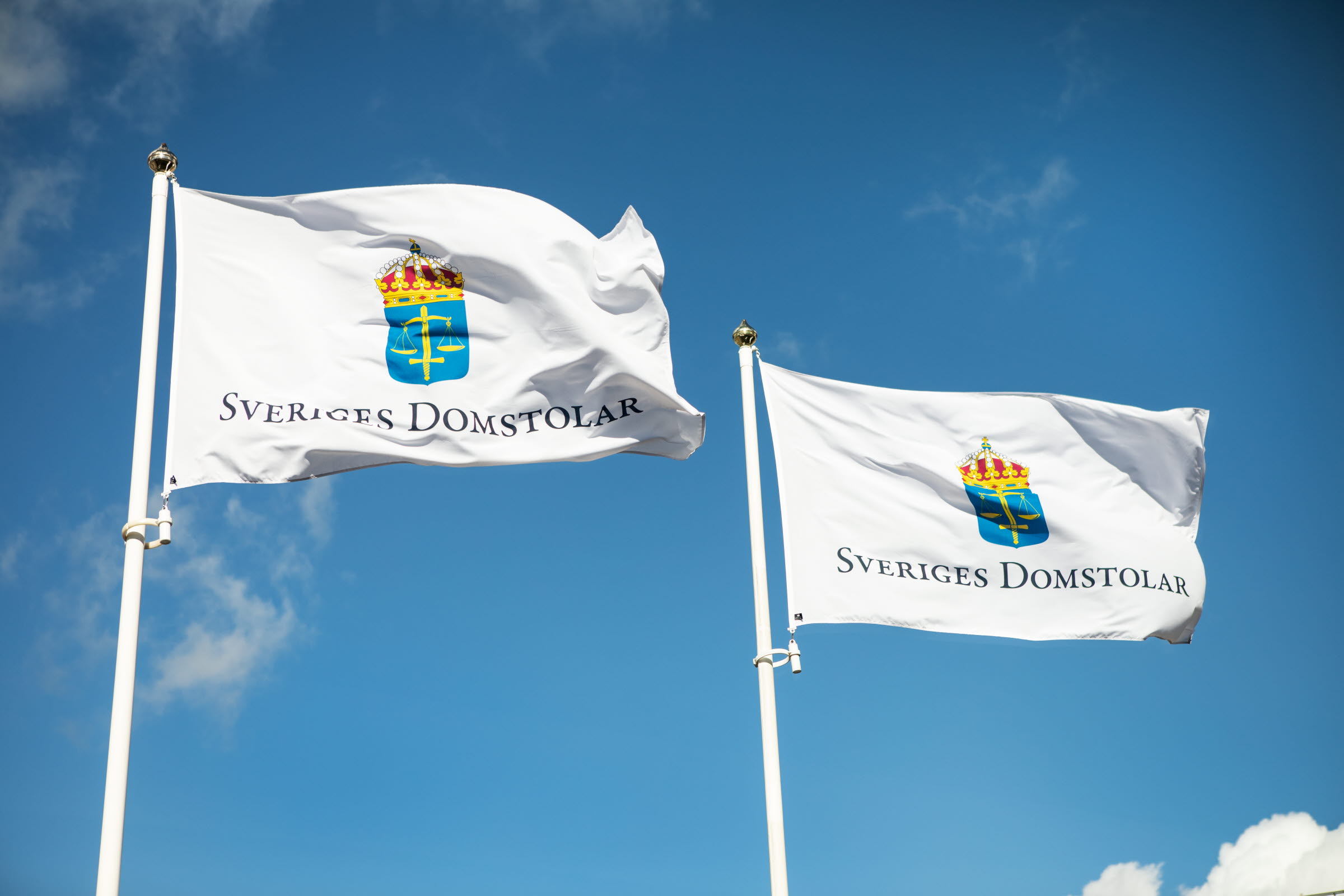 Sveriges Domstolars flaggor. Bild: Carl Johan Erikson/Sveriges Domstolar