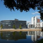 Hovrätten över Skåne och Blekinge, vy från vattnet. Foto: Lars Lydig / Sveriges Domstolar