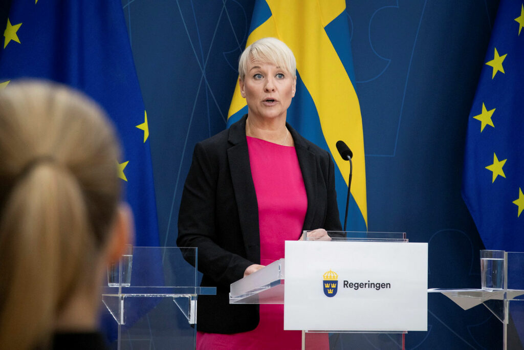 Äldre- och socialförsäkringsminister Anna Tenje. Foto: Svante Rinalder/Regeringskansliet