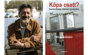 T.v. Mikael Goldstein. Foto: Amnon Israeli. T.h. Framsidan av boken "Köpa osett?"