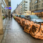 Byggsäckar i Stockholms innerstad. Foto: Linda Myrin