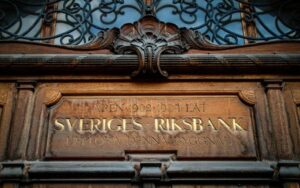 Utanför Sveriges Riksbank. Foto: Mostphotos