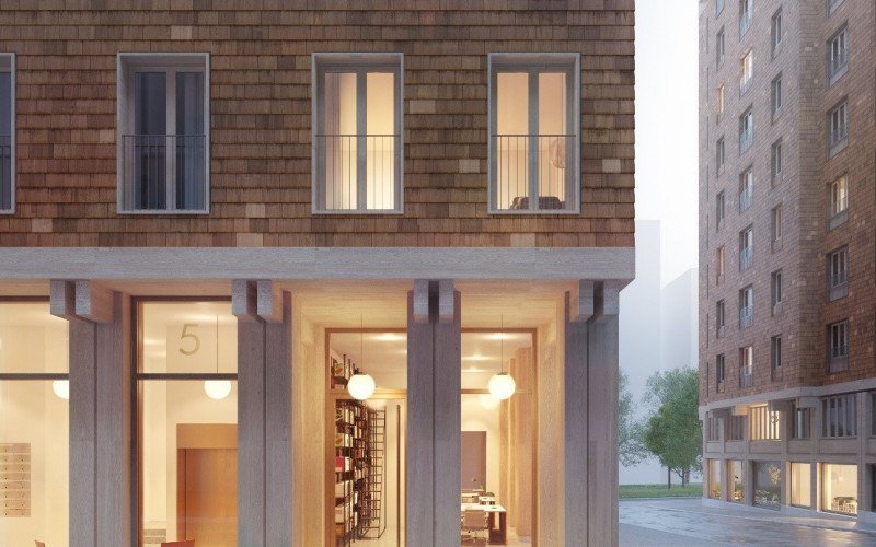 Visionsbild Cederhusen Folkhem. Pressbild Veidekke