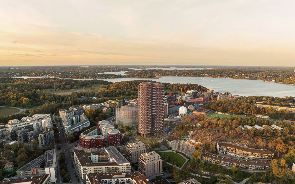 Visionsbild av brf-projektet Stadsljus. Pressbild OBOS