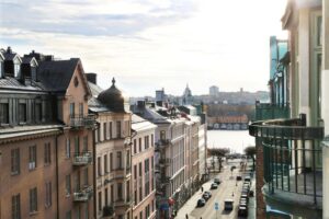 Utsikt från lägenheten på Styrmansgatan. Foto: Wrede Fastighetsmäkleri