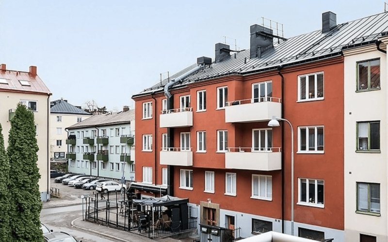 Ombildad fastighet på Plogvägen i Solna. Pressbild Restate