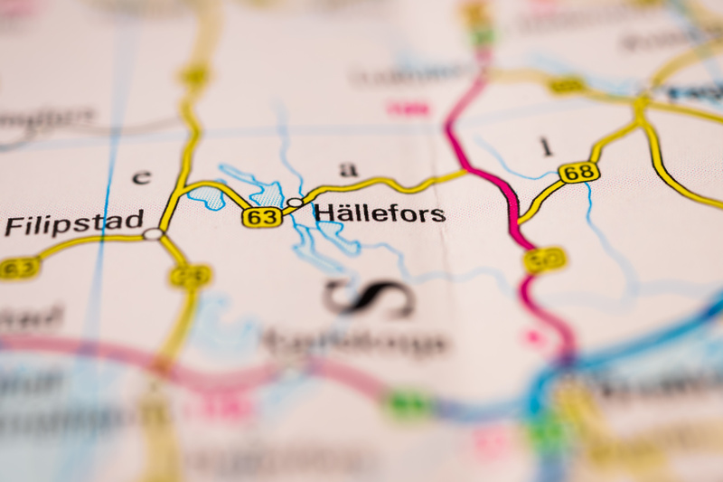 Karta över Hällefors i Örebro län