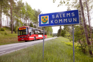 Salems kommun, vägskylt. Foto: Roland Magnusson/Mostphotos